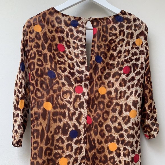 Paris atelier & Other Stories Dress EUR 38 Fits UK 12 Animal Print Sheer & Slip - Picture 11 of 13